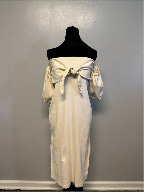 sivanayla The Drop Dresses & Skirts - Sivanayla The Drop Beige Off-Shoulder Midi Dress women’s size medium